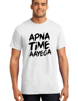 APNA TIME AAEGA WHITE DRYFIT TSHIRT