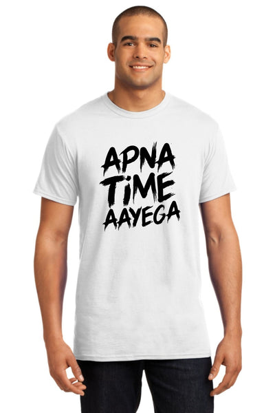 APNA TIME AAEGA WHITE DRYFIT TSHIRT