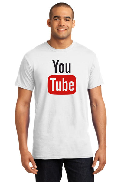 YOUTUBE WHITE GRAPHIC T.SHIRT
