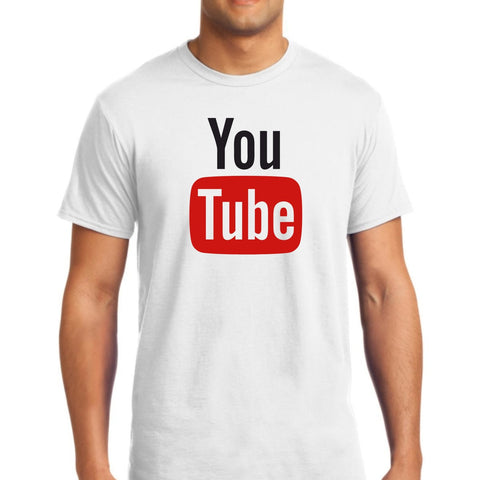 YOUTUBE WHITE GRAPHIC T.SHIRT